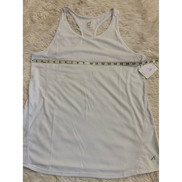 Women’s Tank Top Size XL ALIVE MAGNETICS White Racerback - Picture 5 of 9